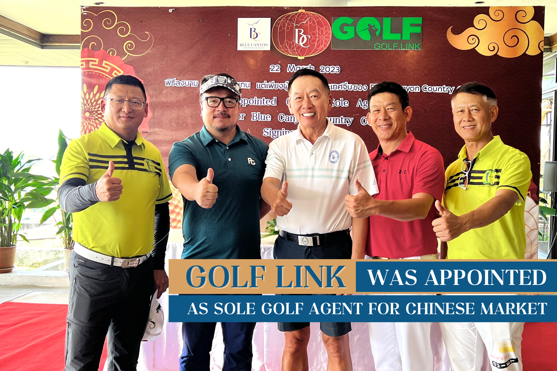Blue Canyon Country Club Appoints Golf Links as Sole Golf Agent for Chinese Market